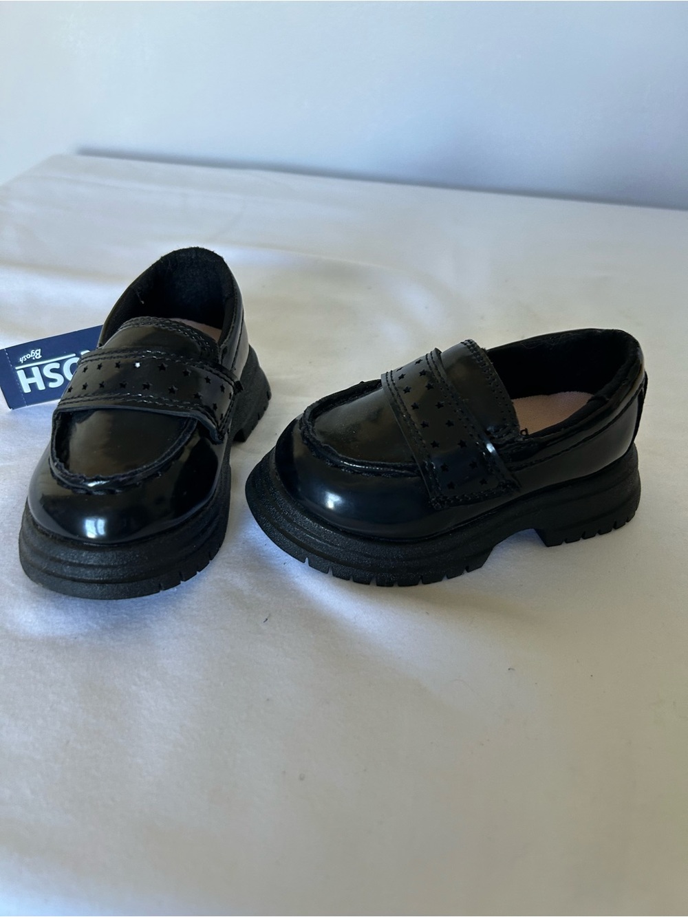 OshKosh B'gosh Black Patent Chunky Loafers for Kids